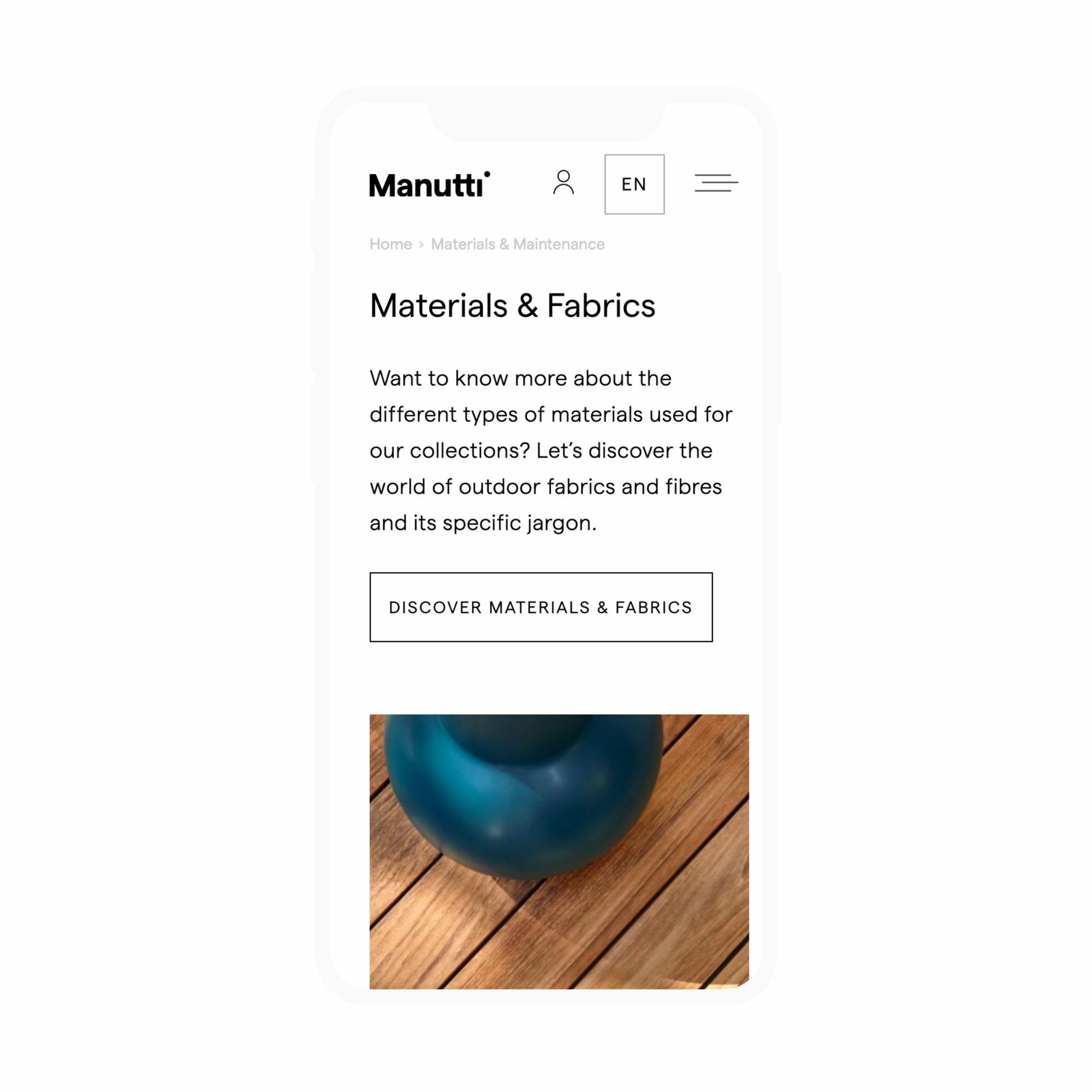 Manutti responsief websedesign