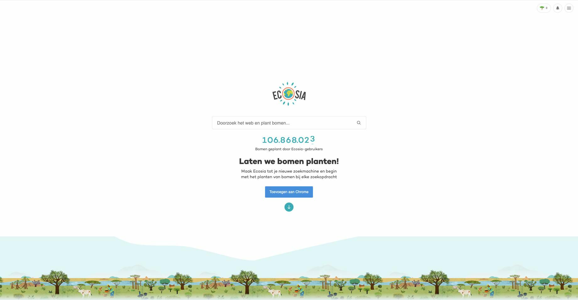 Ecosia zoekmachine